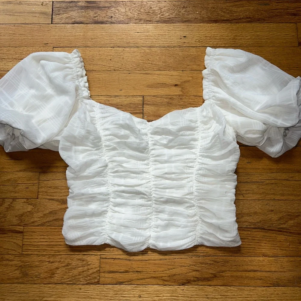 Astr white ruched